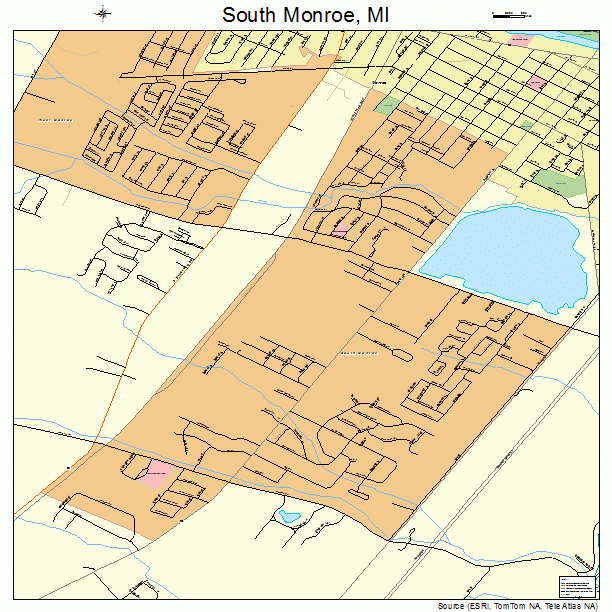 South Monroe, MI street map