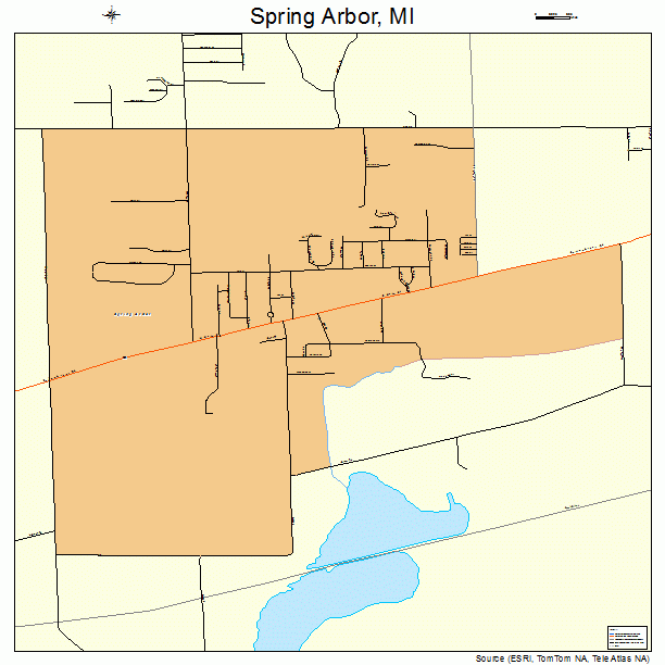 Spring Arbor, MI street map