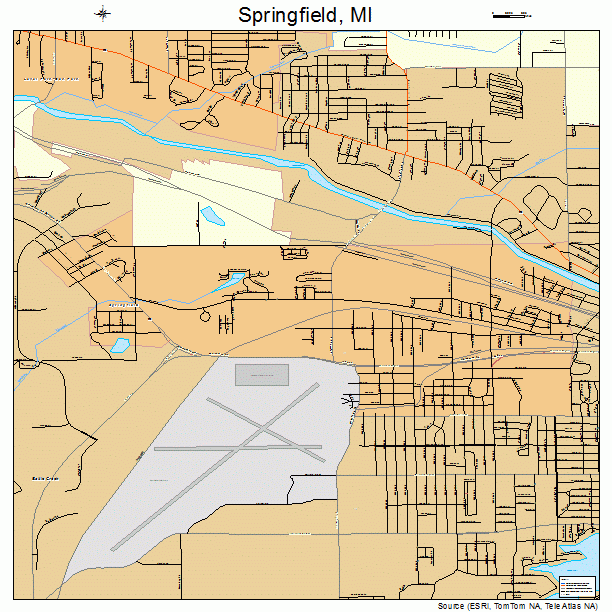 Springfield, MI street map