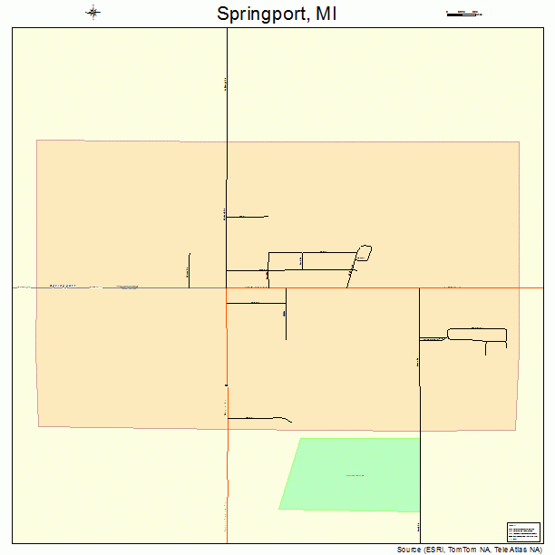 Springport, MI street map