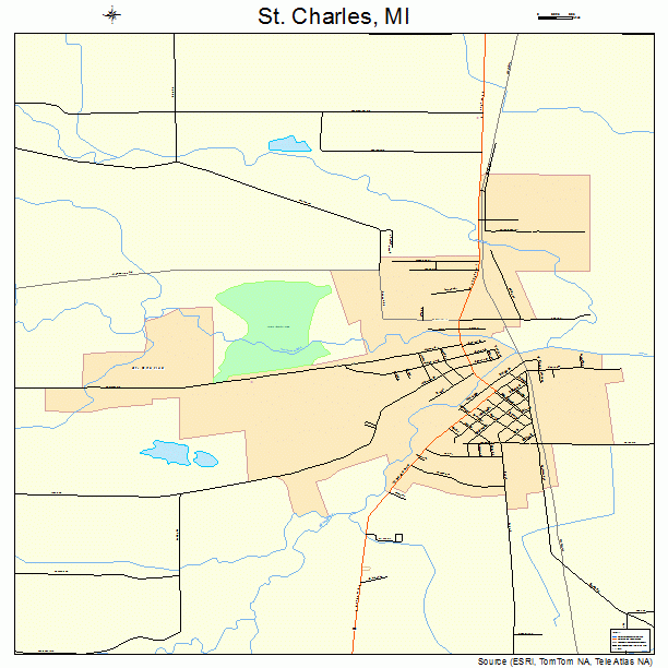 St. Charles, MI street map