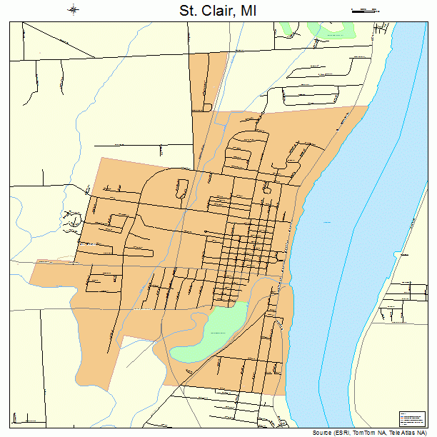 St. Clair, MI street map
