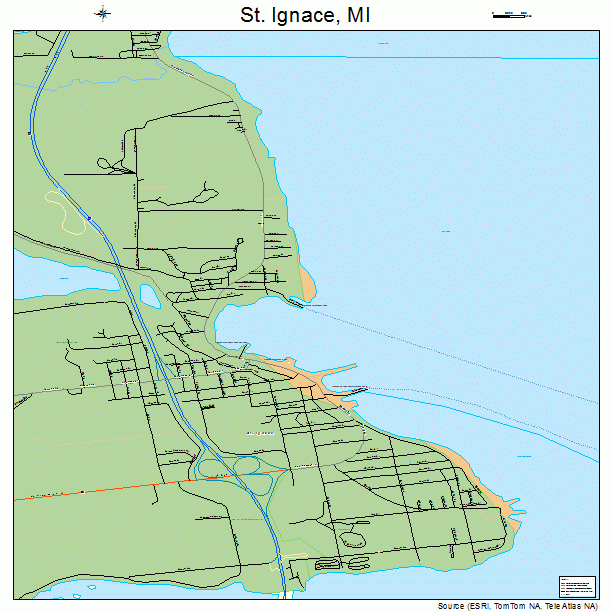 St. Ignace, MI street map