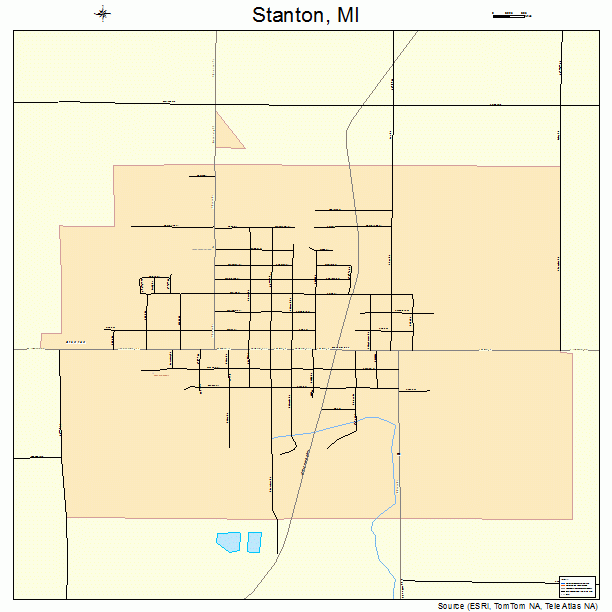 Stanton, MI street map