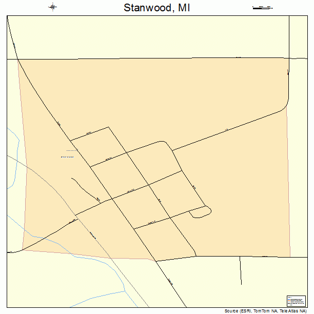 Stanwood, MI street map