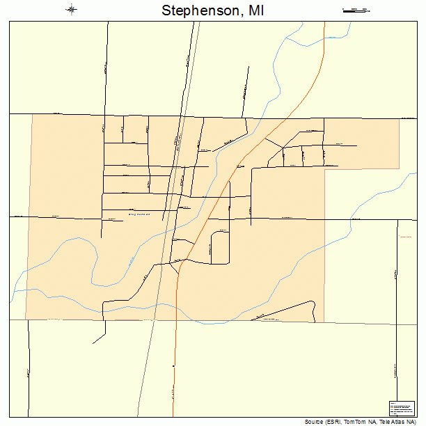 Stephenson, MI street map