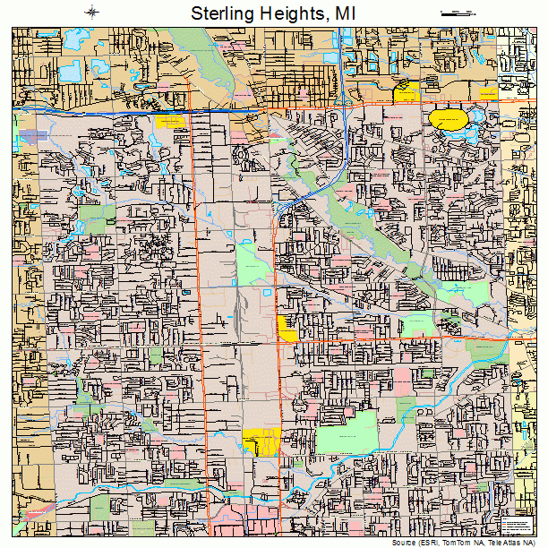 Sterling Heights, MI street map