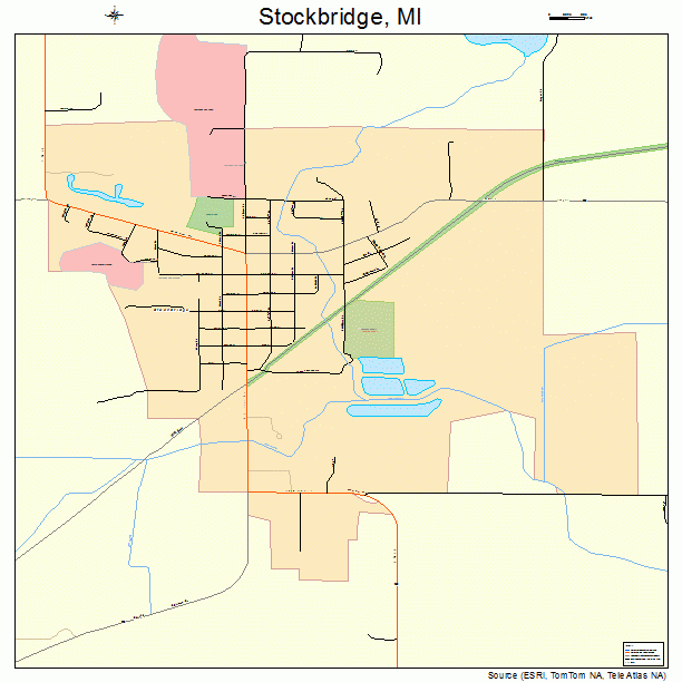 Stockbridge, MI street map