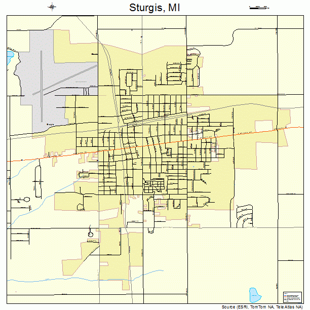Sturgis, MI street map