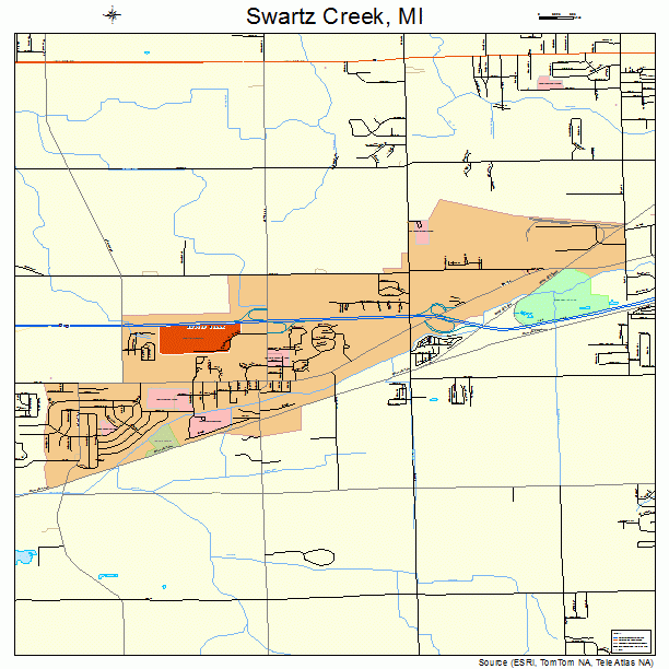 Swartz Creek, MI street map