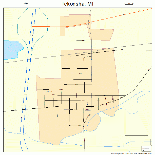 Tekonsha, MI street map