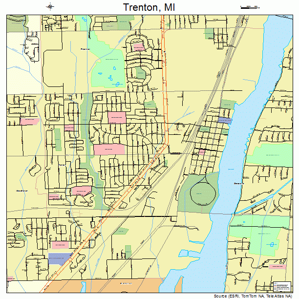 Trenton, MI street map