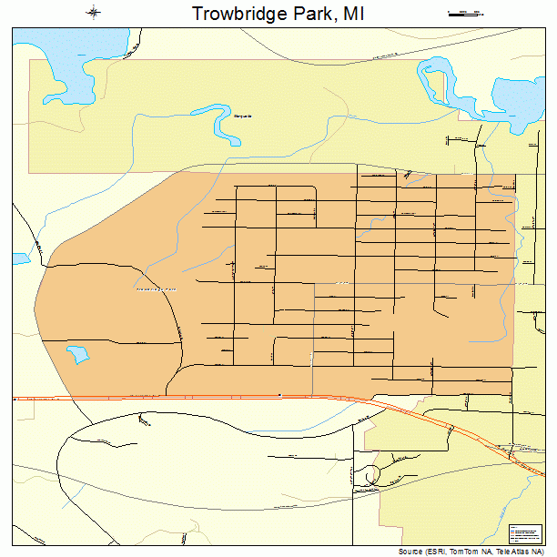 Trowbridge Park, MI street map