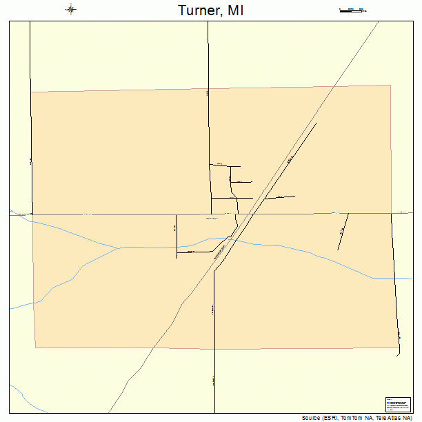 Turner, MI street map