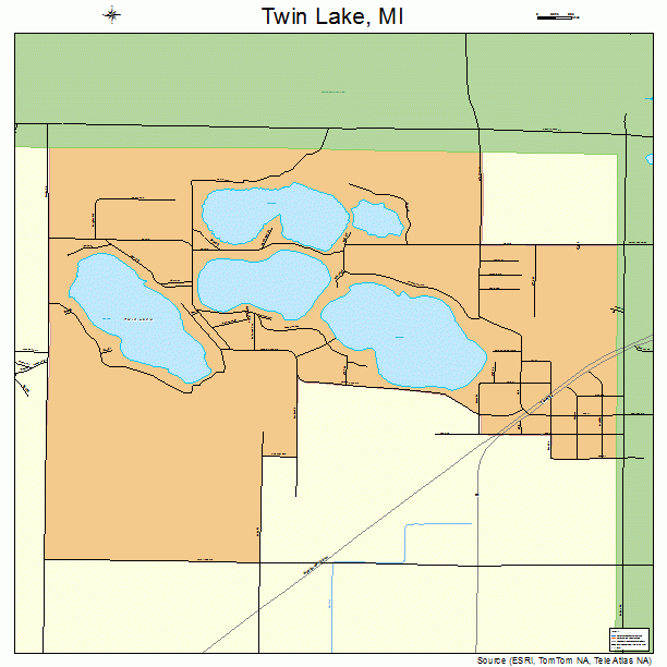 Twin Lake, MI street map