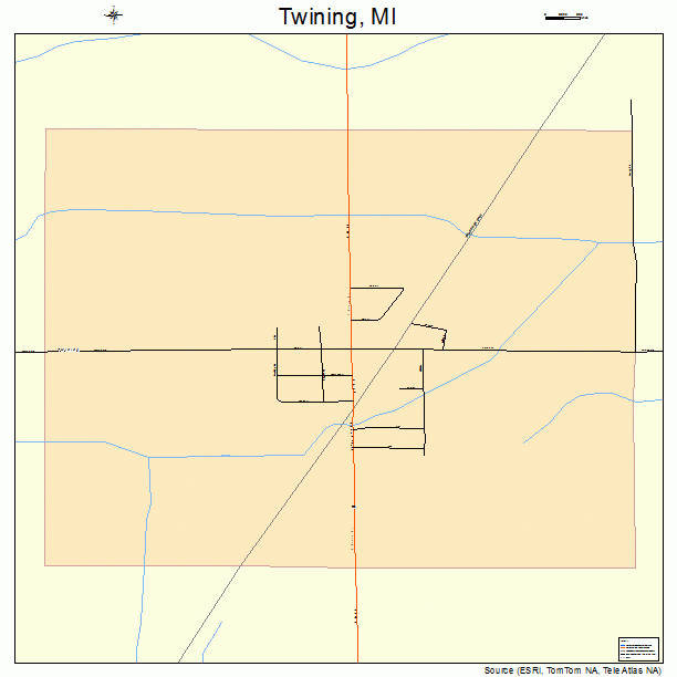 Twining, MI street map