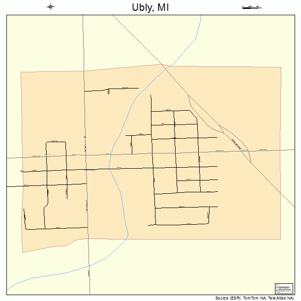 Ubly, MI street map