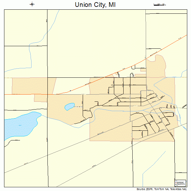 Union City, MI street map