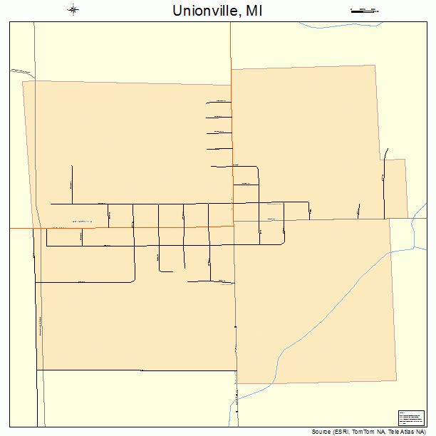 Unionville, MI street map