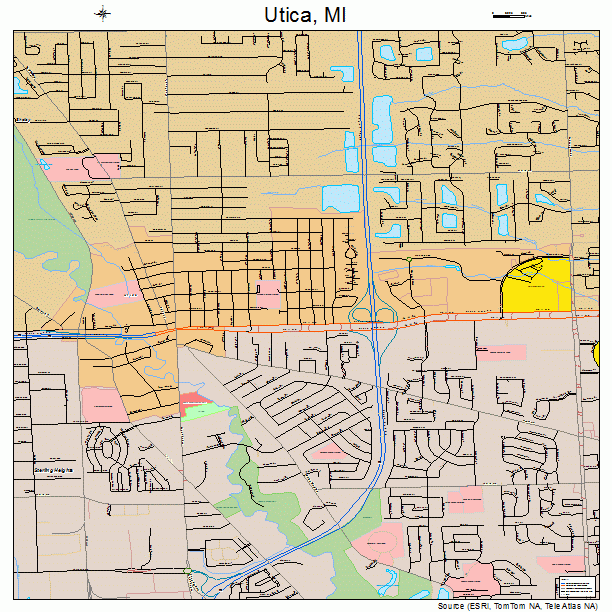 Utica, MI street map
