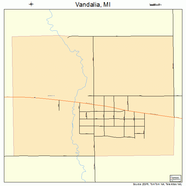 Vandalia, MI street map