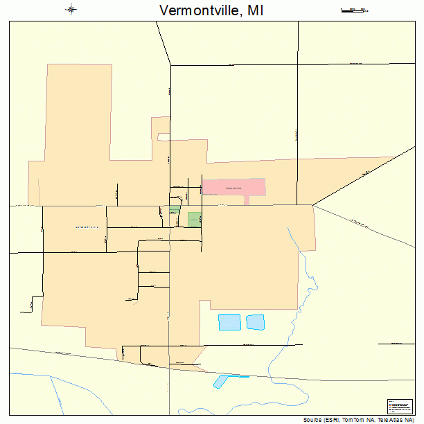 Vermontville, MI street map