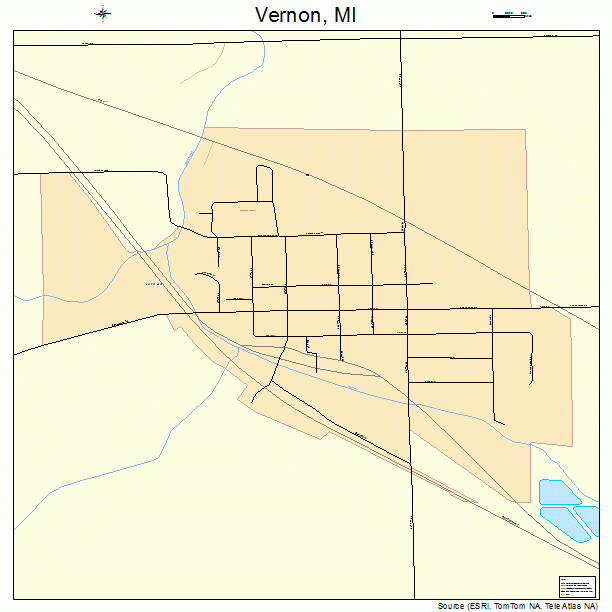 Vernon, MI street map