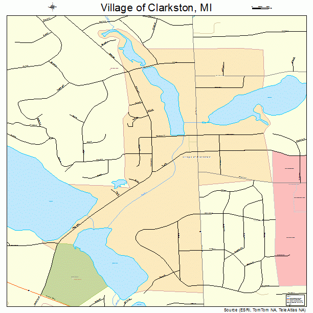 Village of Clarkston, MI street map