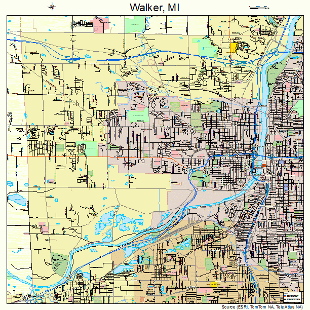 Walker, MI street map