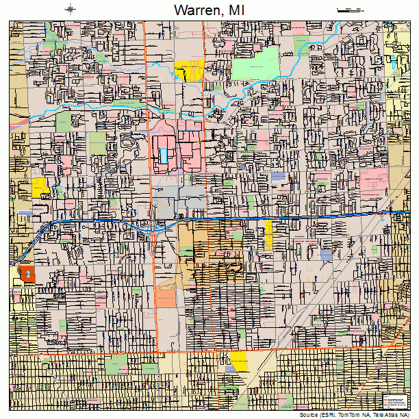 Warren, MI street map