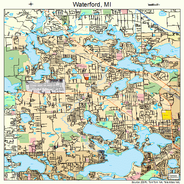 Waterford, MI street map