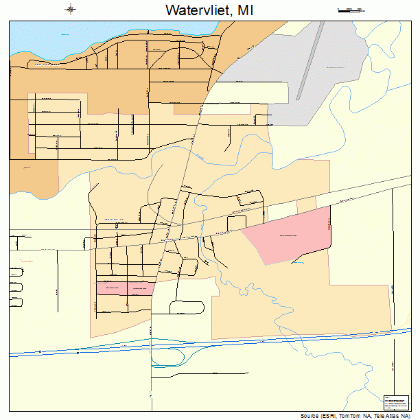 Watervliet, MI street map