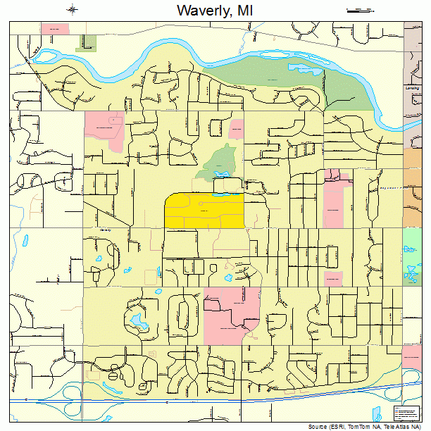 Waverly, MI street map