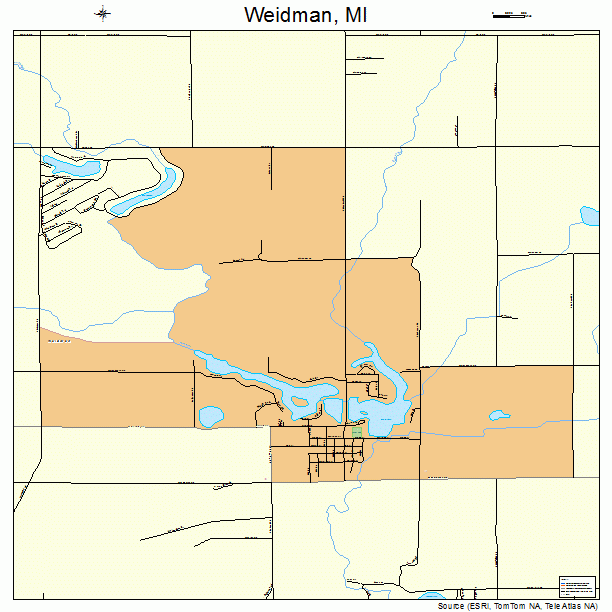 Weidman, MI street map