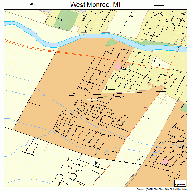 West Monroe, MI street map
