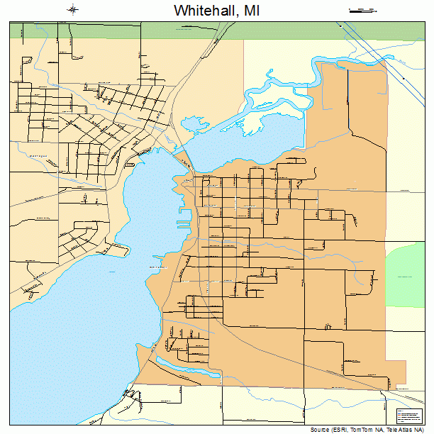 Whitehall, MI street map