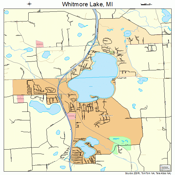 Whitmore Lake, MI street map