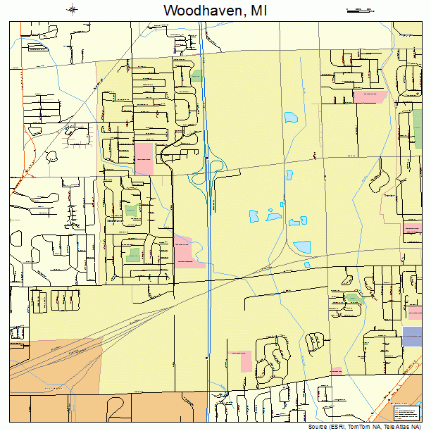 Woodhaven, MI street map