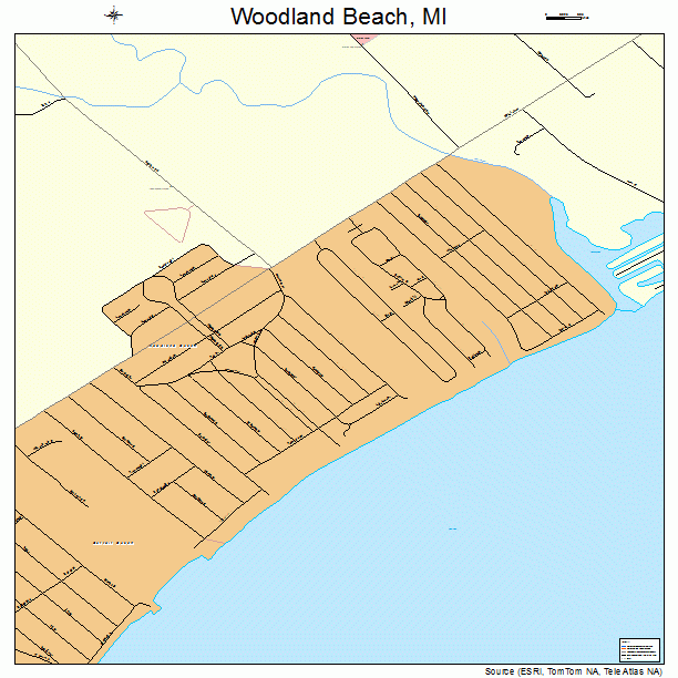 Woodland Beach, MI street map