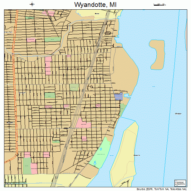 Map Of Wyandotte Michigan North America Map