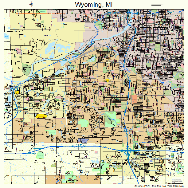 Wyoming, MI street map