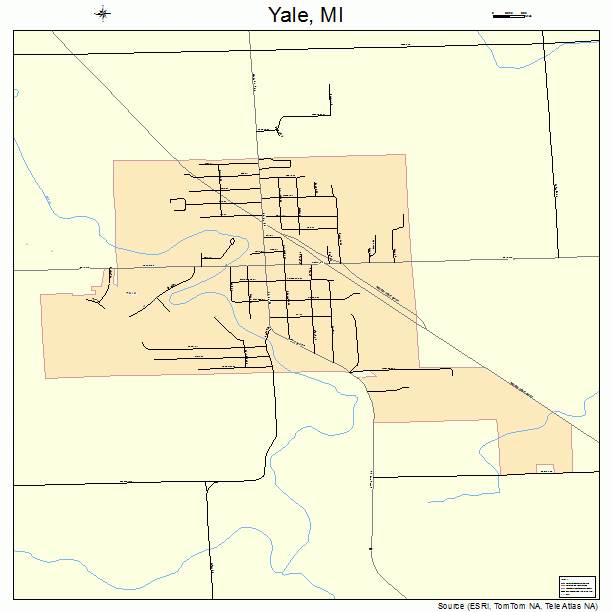 Yale, MI street map