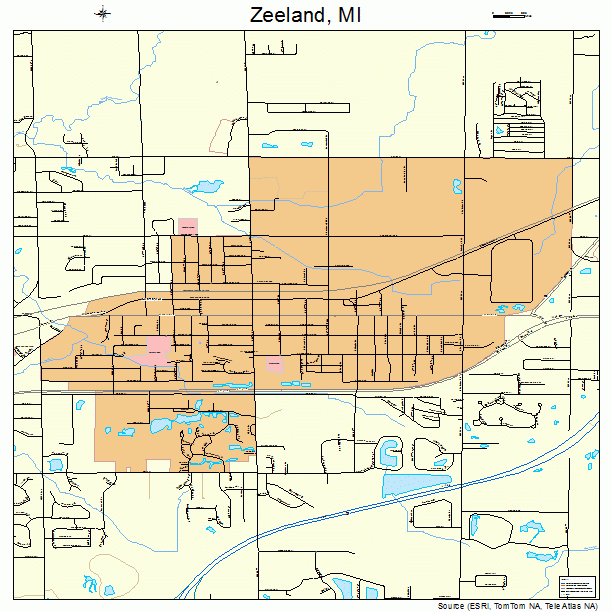 Zeeland, MI street map