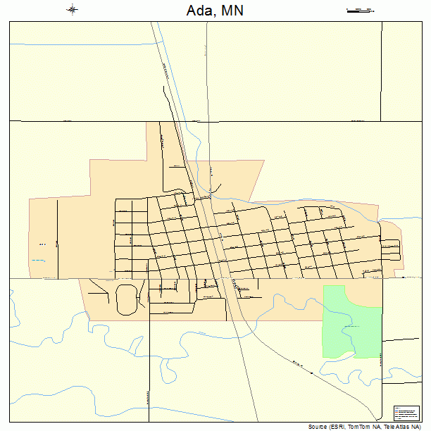Ada, MN street map