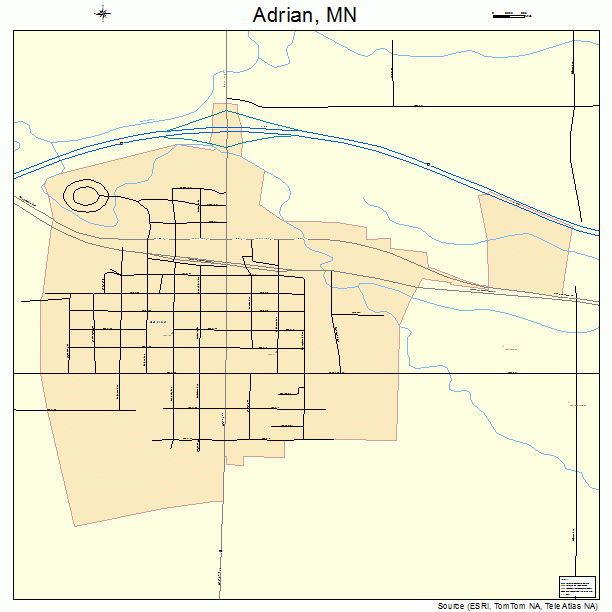 Adrian, MN street map