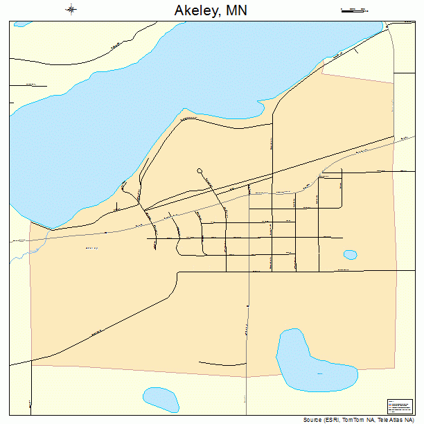 Akeley, MN street map