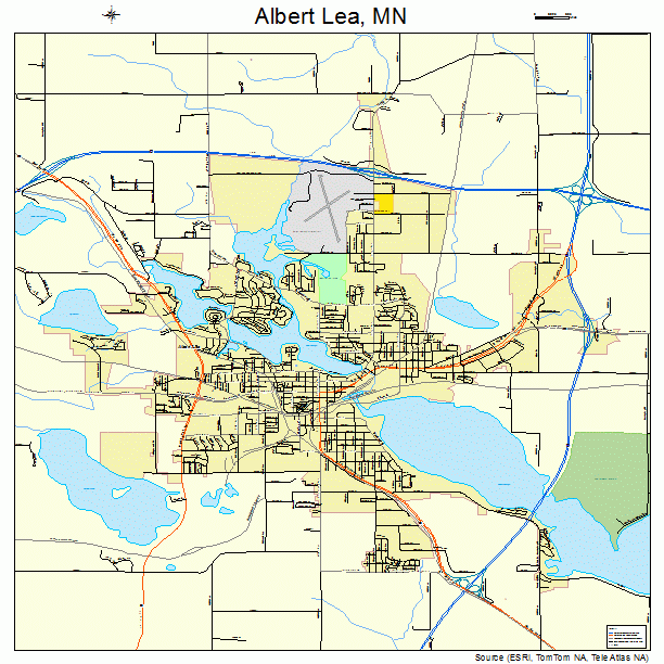 Albert Lea, MN street map