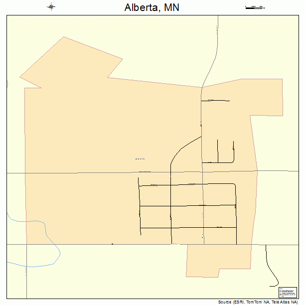 Alberta, MN street map
