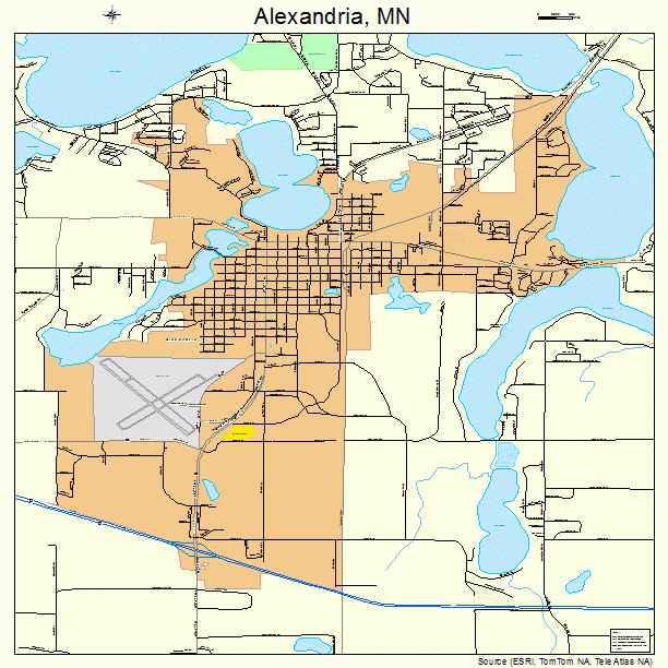 Alexandria, MN street map