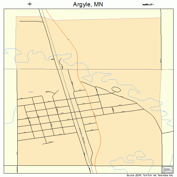 Argyle, MN street map